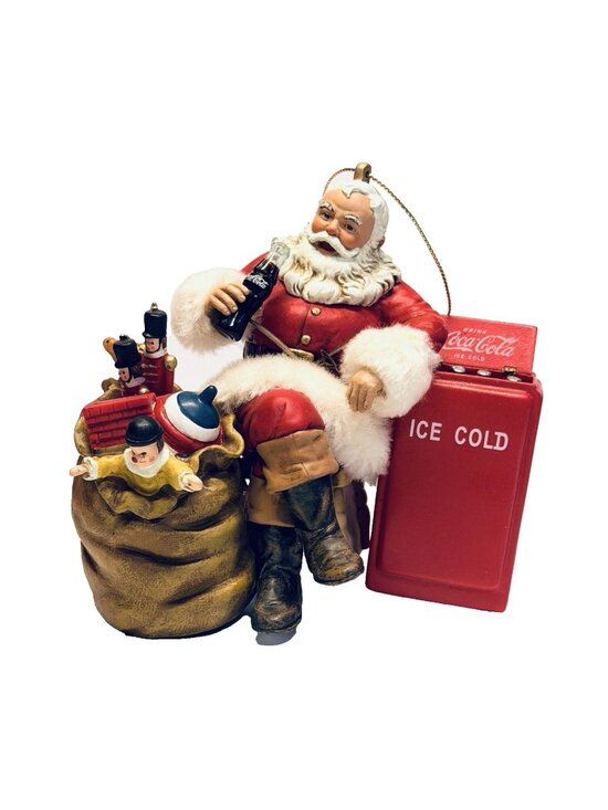 Coca-Cola Other - Coca-Cola Santa Claus Ice Cold VTG Soda Cooler Ornament